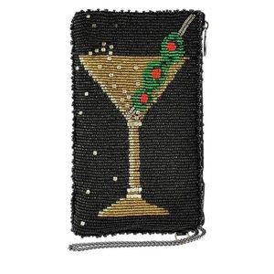 Mary Frances Martini Time - Collection Beaded Phone Handbag -